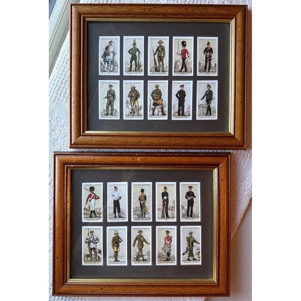 Players Cigarettes Cards Set 2 Mounted & Framed Uniforms of the Territorial Army